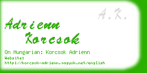 adrienn korcsok business card